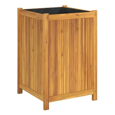 (50 x x cm) vidaXL Garden Planter with Liner Outdoor Flower Pot Box Solid Wood Acacia