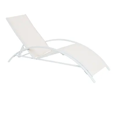 Sun Lounger Metal Beige GAETA