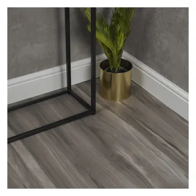 (Grey Swirl, 4x Pack of 7) Vinyl Floor Planks Wood Effect Flooring Tiles Self Adhesive Kitchen F