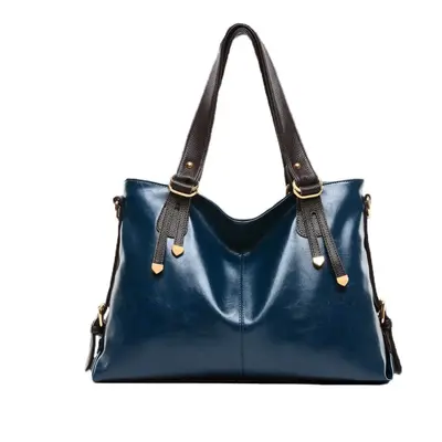 (Blue) Women Handbag PU Leather Classic Shoulder Crossbody Bag Tote