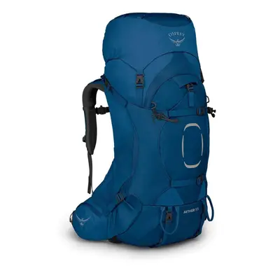 Osprey Aether 55L Mens Backpacking Backpack, Deep Water Blue, SM