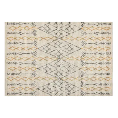 Cotton Area Rug x cm Beige and Yellow KADAPA