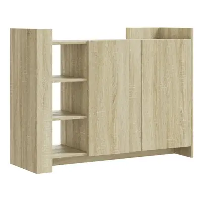 (sonoma oak) vidaXL Sideboard Storage Cupboard Cabinet Highboard Sonoma Oak Engineered Wood