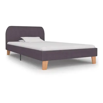 vidaXL Bed Frame without Mattress Home Bed Base Taupe Fabric 90x190 cm Single