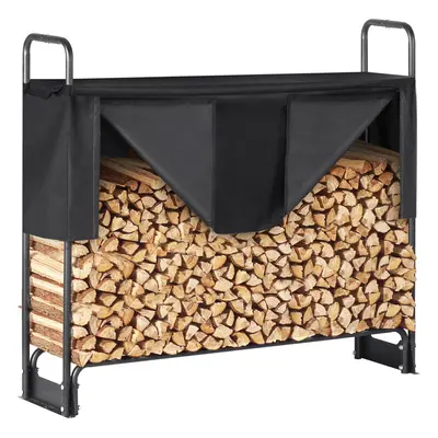 VEVOR 4.3FT Outdoor Firewood Rack with Cover Firewood Holder 52" x 14.2" x 46.1"