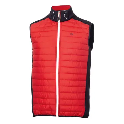 (L, Red/Navy) Calvin Klein Mens Hybrid Insulate Bodywarmer Golf Gilet