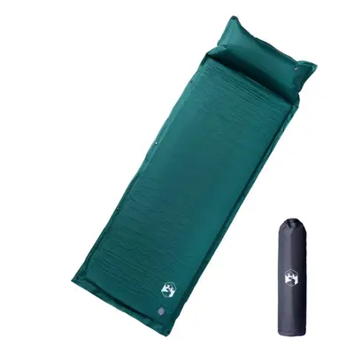 (green, x x 4,5 cm) vidaXL Self Inflating Camping Mattress & Pillow 1-Person Sleeping Mat Grey