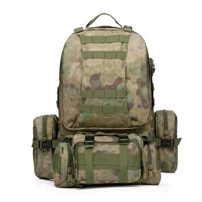 (Camouflage) 50L 600D Military Nylon Outdoor Sports Rucksack Backpack Camping Hiking Camouflage 