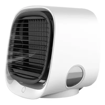 (White) Portable Desktop Air Conditioner USB Mini Air Cooling Fan Three Mode 300ml Water Capacit