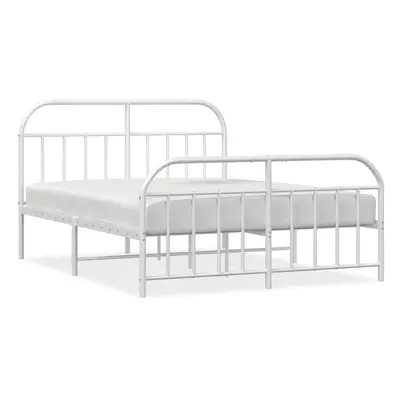 (white, x 200/with headboard & footboard) vidaXL Metal Bed Frame Bedroom Bed Base Bedstead Metal