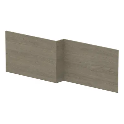 1700mm Square MFC Reversible Shower Bath Front Panel - Woodgrain Solace Oak