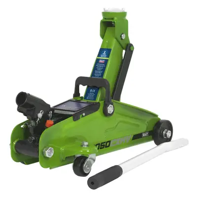 Short Chassis Trolley Jack - Tonne Capacity - 322mm Max Height - Green