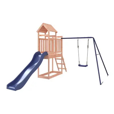 (solid douglas wood) vidaXL Outdoor Playset Wooden Playground Set Kids Swing Set Solid Wood Pine