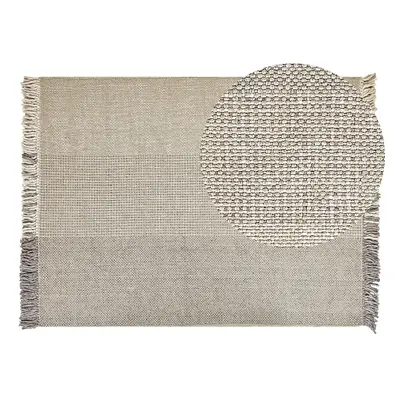 Wool Area Rug x cm Grey TEKELER