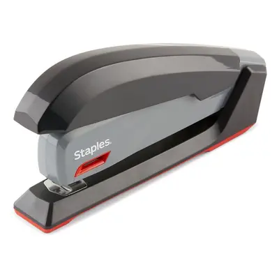 Staples One-Touch Desktop Stapler Full-Strip Capacity Gray/Black/Red (44425)