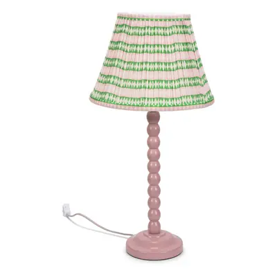 ValueLights Bobbins Pink Aztec Shade Rose Pink Table Lamp and Bulb