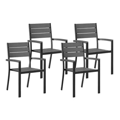 Set of Garden Chairs PRATO Grey