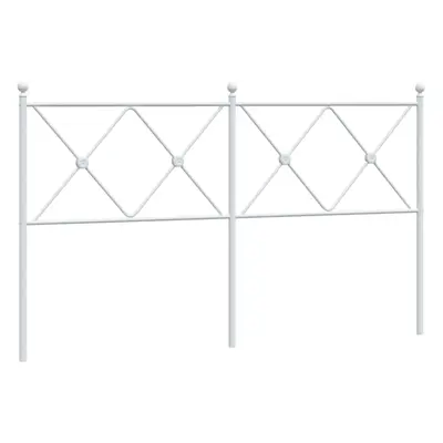 (160 cm) vidaXL Metal Headboard Bedroom Home Bed Header Bed Headboard White cm