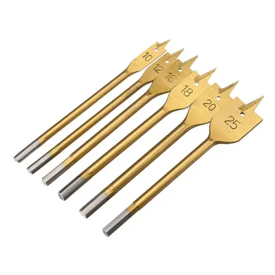 6pcs 10-25mm Flat Spade Wood Drill Hex Shank Woodworking Bit