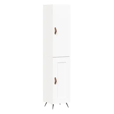 (white, wood door) vidaXL Highboard Sideboard Tall Storage Cabinet Side Cabinet Engineered Wood