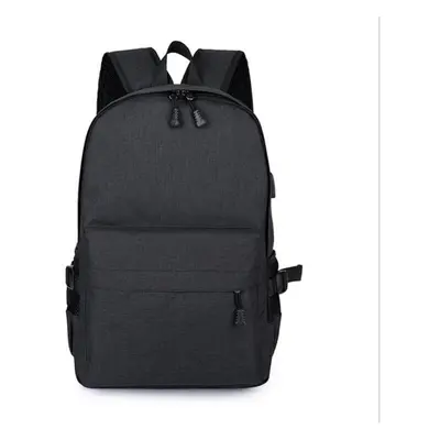 (Black) 15L Outdoor USB Anti-theft Backpack Rucksack Laptop Bag School Shoulder Bag Camping Trav