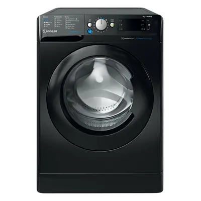 Indesit Push&Go BWE 91496X KV UK 9kg Washing Machine with rpm - Black - A Rated