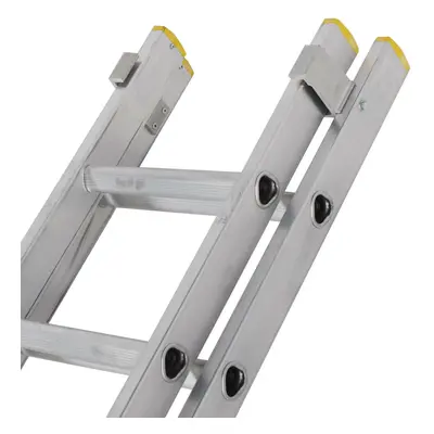 26 Rung Aluminium Double Section Extension Ladders & Stabiliser Feet 3.5m 6m