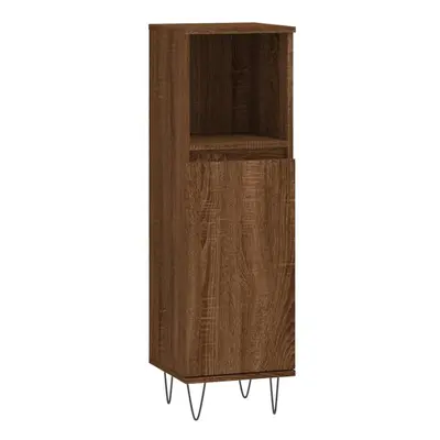 (brown oak) vidaXL Bathroom Cabinet Vanity Unit Storage Cabinet Cupboard Engineered Wood