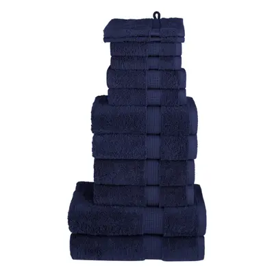 (navy blue) vidaXL Premium Towel Set Piece Shower Towel Bath Towel gsm 100% Cotton