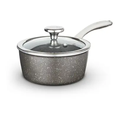 Tower Cerastone Pro 20cm Forged Aluminium Saucepan with Tempered Glass Lid, Non-Stick Coating, G