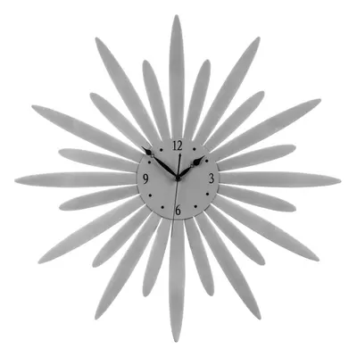 Premier Housewares Silver Sunburst Design Wall Clock