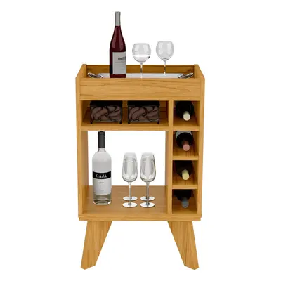 Naples Mini Bar/Side Table Oak Effect