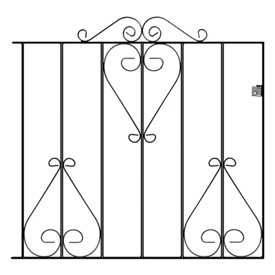 (991mm Gap X 914mm High) Classic Scroll Metal Garden Gate 914mm High