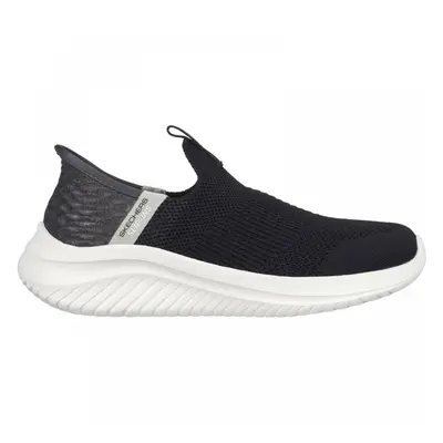 (3 (Adults')) Ultra Flex 3.0 - Smooth Step | Black/White | Childrens Slip Ins Trainers