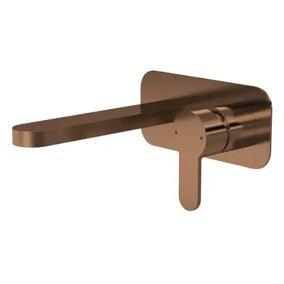 Pride Round Wall Mount Tap Hole Basin Mixer Tap & Back Plate - Brushed Bronze - Balterley