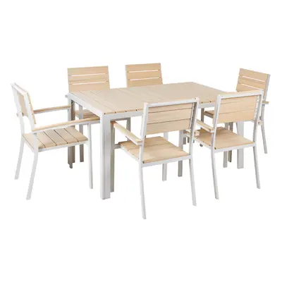 Garden Dining Set COMO 150x90x74 cm Beige