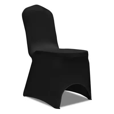 vidaXL 100x Stretch Chair Covers Black Banquet Party Seat Slipcover Protector