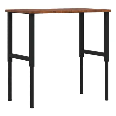 vidaXL Workbench Work Table Work Bench Dark Brown Solid Wood Oak Rectangular