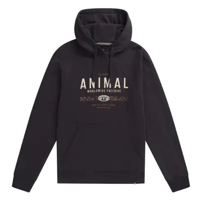 (XS, Charcoal) Animal Mens River Logo Organic Hoodie