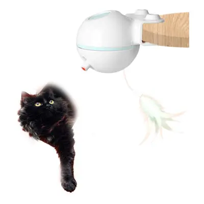 (Green) Pet Cat Toy LED Irregular Laser Funny Stick Replacebale Feather