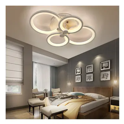 (Round, Heads) Modern Dimmable LED Chandelier Ceiling Light with Remote