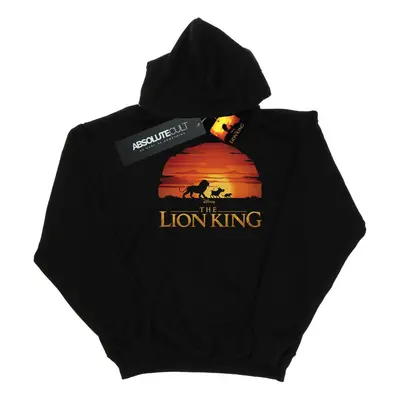 (M, Black) Disney Womens/Ladies The Lion King Movie Sunset Logo Hoodie