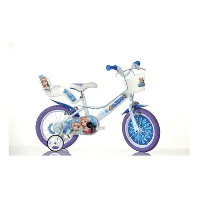 Dino Snow Queen Kids 16" Wheel Bike - White/Blue