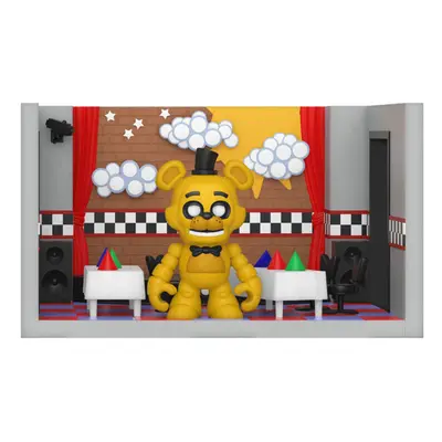 Five Nights at Freddy's Stage w/ Gold Freddy Snaps! Playset