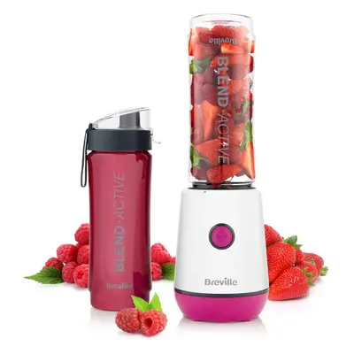 (Pink) Breville Blend Active Personal Blender & Smoothie Maker | 350W | Portable Blend Active Bo