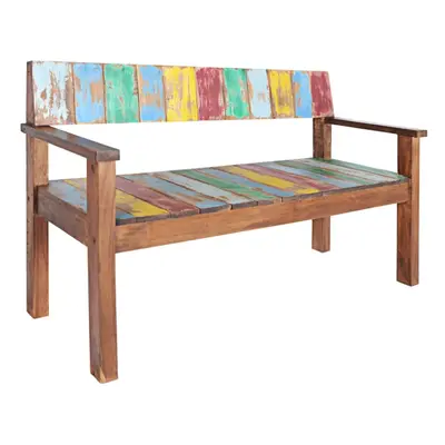 vidaXL Bench cm Solid Reclaimed Wood Wooden Hallway Sofa Entryway Bench