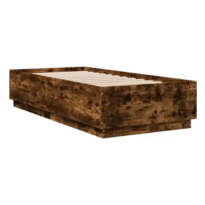 (smoked oak, x cm) vidaXL Bed Frame Bedroom Bed Base Bedstead Mattress Foundation Engineered Woo