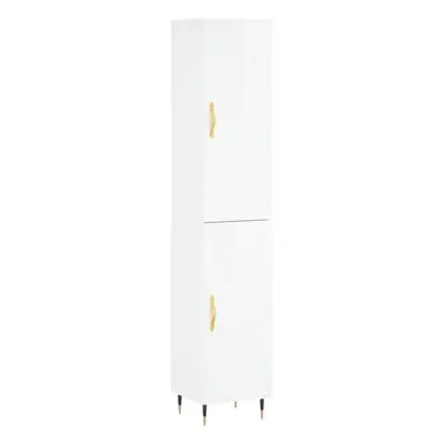 (high gloss white, door) vidaXL Highboard Sideboard Storage Cabinet Home Side Cabinet Engineered