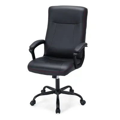 Upholstered Office Chair 360Â° Swivel Computer Desk Chair Ergonomic