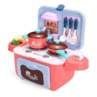 () 22/26 Pcs Simulation Mini Kitchen Cooking Play Fun Educational Toy Set with Realistic Lightin